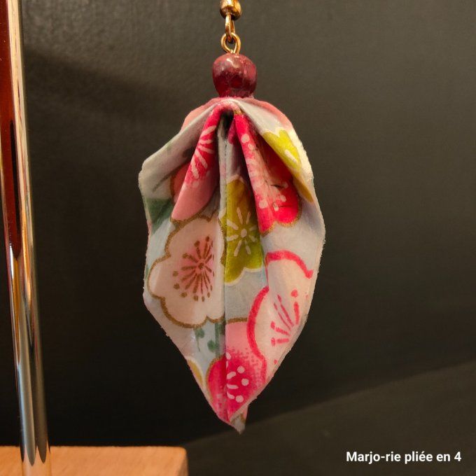 BO feuille washi bleu clair et rose, sakura