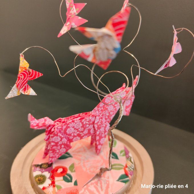 cloche lumineuse licorne rose