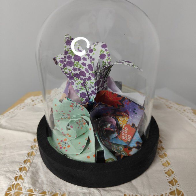 cloche fleurs violettes