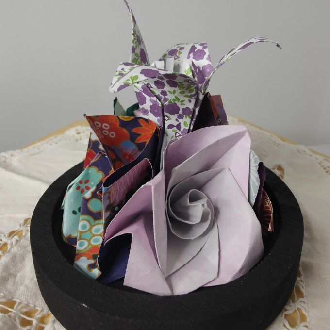 cloche fleurs violettes